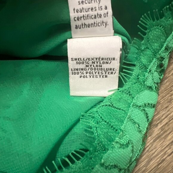 Diane Von Furstenberg Brielle Top Kelly Green Lace Blouse Christmas Size 8 - Picture 8 of 9